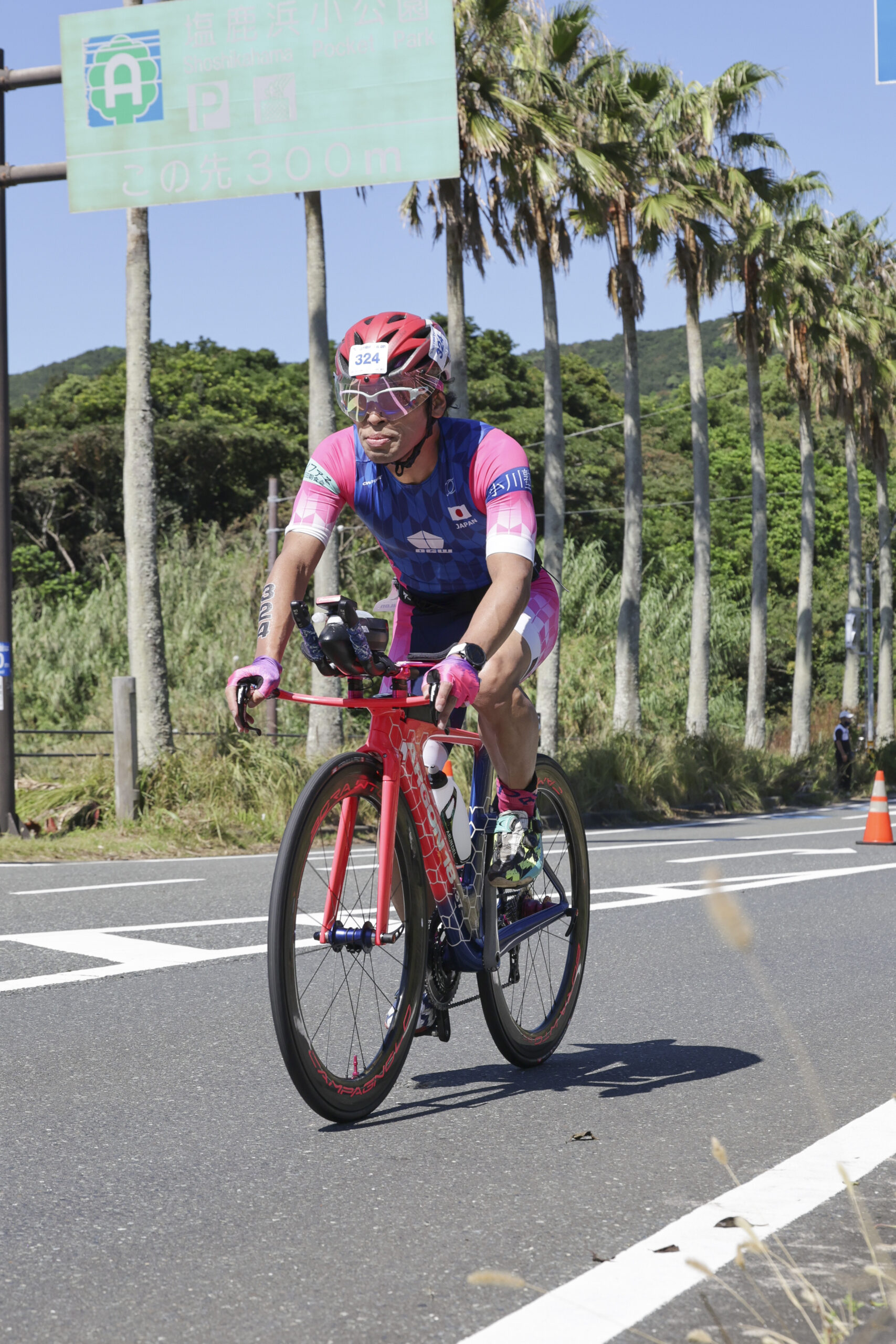 自転車でトレーニング
