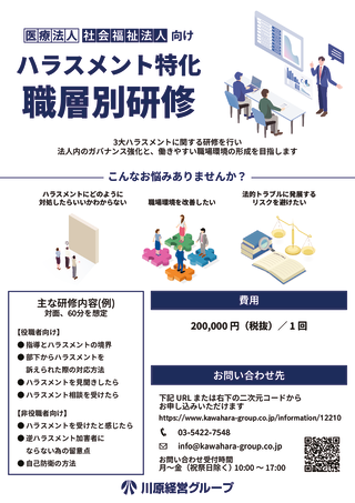 ハラスメント特化職層別研修のサムネイル