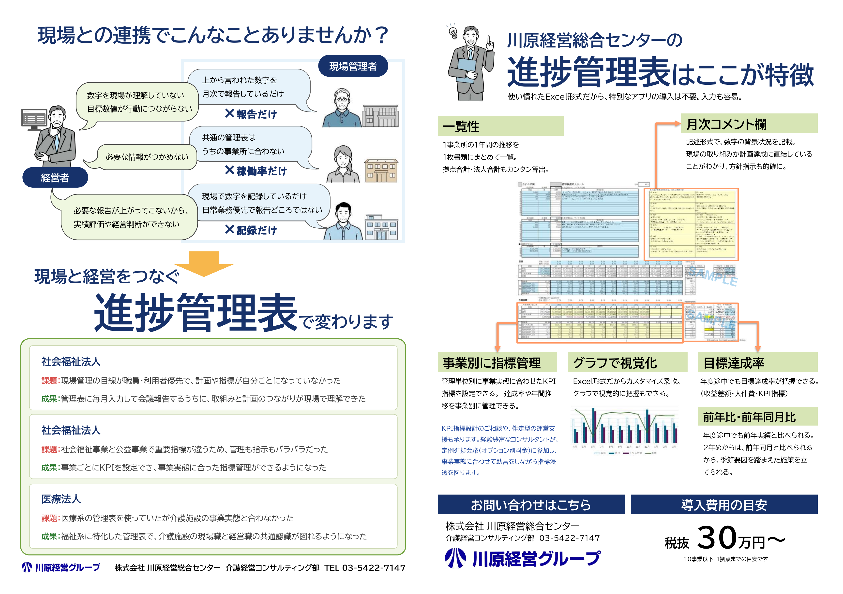 進捗管理表 サービス案内パンフレット